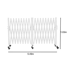 Xách tay mở rộng rào cản gấp cửa với khóa bánh xe an toàn di động rào cản đối với đám đông kiểm soát - Product Image 6