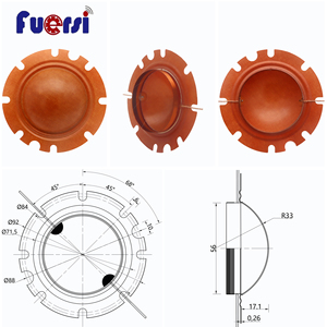 2 pouces 2 "56mm de diamètre intérieur Audio Sound Horn Tweeter Speaker Voice Coil Resin Phénolique Diaphragme Pressure Sensor Driver Unit - Product Image 6