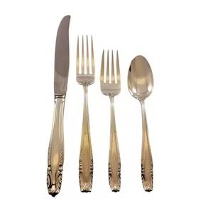Royal Design Embossed Beautiful Fancy Cutlery <b>Flatware</b> <b>Set</b> Modern Hot Selling - Product Image 4