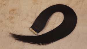 Cuticule alignée 100% naturel vierge indien Remy brut Temple bande de cheveux dans les extensions vierge droite invisible bande fournisseur de cheveux - Product Image 2