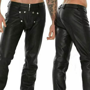 กางเกงหนังผู้ชายน้ำหนักเบาซักได้คุณภาพระดับพรีเมียม - Product Image 6