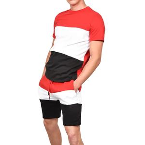 Meilleur matériel Logo personnalisé HOMME ensemble t-shirt et short vêtements de sport d'été coton course à pied personnalisé Streetwear hommes ensembles courts - Product Image 1