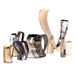 Tasse à bière en corne de Viking sculptée à la main naturelle faite avec de la corne naturelle Tasses à bière en corne de la meilleure qualité d'Inde par RF Crafts - Product Image 4