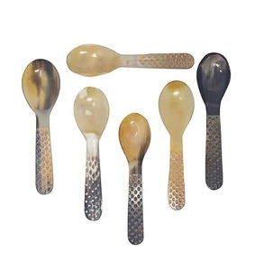 Juego de Cubiertos de cuerno de búfalo Natural de calidad hecha a mano, cuchara pulida con espejo, tenedor para cena, hogar, cocina, capacidad para uso de obsequios - Product Image 1