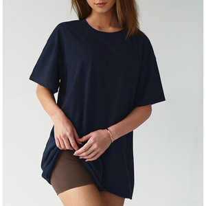 Camisetas deportivas de entrenamiento personalizadas para mujer Camiseta de algodón de bambú sostenible para mujer - Product Image 2