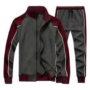 Mens 2 Piece Outfit Plain Tracksuit Set <b>Zip</b> Up Hoodies <b>Sweatshirt</b> Lounge Pants with Pockets Casual Loose Sweatsuit - Product Image 4