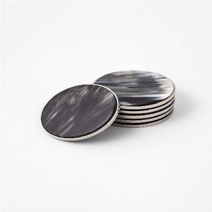 Posavasos de Cuerno de Buey Hechos a Mano de Estilo Clásico Savannah Luxe, Ecológicos, de 5 mm de Grosor para Comedor Rústico - Product Image 5