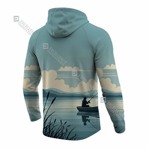 Camisa de pesca de rendimiento de manga larga para hombre Nuevo diseño Tallas grandes Venta al por mayor Sublimación Poliéster en blanco con características de protección - Product Image 2