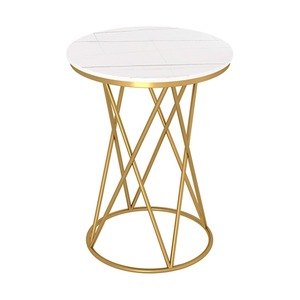 Mesa auxiliar de aluminio chapado en oro de alto acabado, nuevo diseño, muebles de bar de la mejor calidad, precio al por mayor, mesa para servir café - Product Image 1