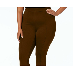 Leggings SeaPonte Marroni da Donna Taglie Forti Style Co, Vita Alta, Senza Cuciture, Caldi, Stampa Tinta Unita, Casual Sportivi per Estate Inverno, Taglia 14W - Product Image 2