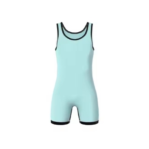 Tissu en polyester et élasthanne de haute qualité, vente en gros, impression par sublimation personnalisée pour hommes, justaucorps de lutte - Product Image 1