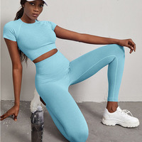 Vêtements de sport pour femmes grande taille Gym Fitness Active Wear Leggings à taille haute 4 pièces Ensemble de yoga sans couture