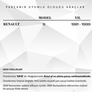 วาล์วส่งน้ำกลับที่ใช้ร่วมกันได้กับเรโนลต์สำหรับเรโนลต์ R9 - Product Image 3