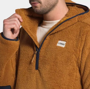 <b>Warm</b> Polar Sherpa Loose Hooded <b>Fleece</b> Winter <b>Jacket</b> With Zip Pocket Custom Hunting <b>Fleece</b> <b>Jackets</b> Windproof Sherpa <b>Fleece</b> <b>Jacket</b> - Product Image 4