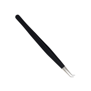 Pinzas Profesionales para Pestañas con Punta Fina, Marca Privada, Acero Inoxidable de Alta Precisión, Mango Recubierto de Negro - Product Image 3