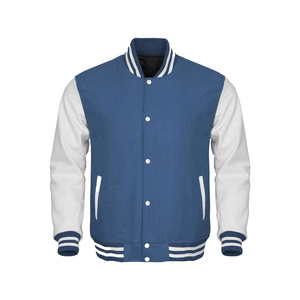 Chaqueta universitaria de lona de algodón 100% de alta calidad para hombre con logotipo personalizado y moda de invierno bordada - Product Image 5