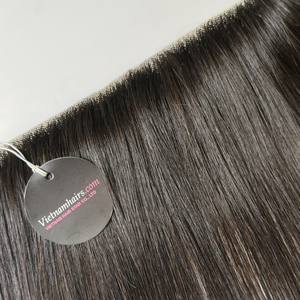 Prix de gros, meilleure qualité, cheveux humains vierges Remy, trame de peau, double trame machine, cuticules intactes, qualité supérieure pour l'exportation, origine Vietnam - Product Image 4