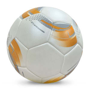 Balón de Fútbol Pakistaní de Diseño, Balón de Fútbol de Cuero de Primera Calidad, Transpirable, en 3 Tamaños, Ligero - Product Image 1