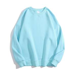 Sweatshirts personnalisés OEM/ODM en molleton de coton, sweatshirts à col rond, couleur unie, teinture, prix bas, sweatshirts doux et confortables personnalisés - Product Image 2