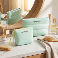 Pochette cosmétique gonflable en néoprène, pochette à bulles de plongée, étanche, portable, pochette de beauté zippée, accessoire de voyage souple pour femmes