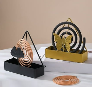 ที่ใส่ขดลวดสีทองทรงกลมแบบพกพาที่วางขดลวดฐานโลหะสีทอง - Product Image 3