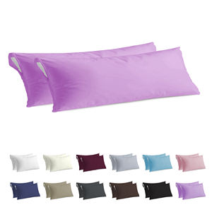 Set di 2 Federe Rettangolari con Cerniera in Poliestere 100% Traspirante e Morbido per Uso Domestico - Product Image 1