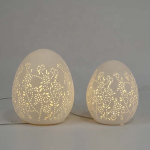 Décoration de Pâques personnalisée <span class=keywords><strong>Oeuf</strong></span> Fleur Creux-out Lumière LED Céramique <span class=keywords><strong>Porcelaine</strong></span> Ornement <span class=keywords><strong>Oeuf</strong></span> - Product Image 4