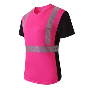 T-shirts de sécurité réfléchissants légers et respirants personnalisés OEM et ODM Vêtements de travail haute visibilité pour la construction et l'extérieur - Product Image 4