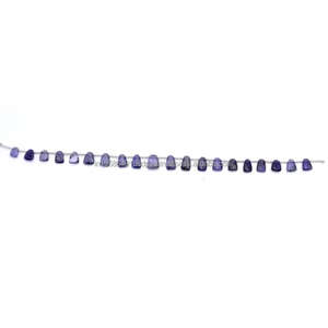 Meilleures perles d'iolite naturelle de qualité supérieure lisse forme fantaisie brin de pierres précieuses bleues 6x8-9x11mm 30 carat pour bijoux faits à la main de haute qualité - Product Image 3