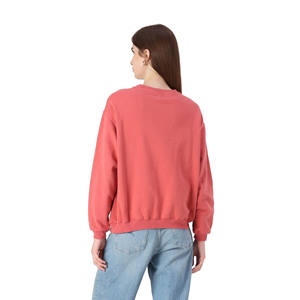 Sudadera de Manga Larga Holgada de Algodón/Felpa con Cuello Redondo y Parches Bordados Personalizados para Mujer, Diseño Nuevo de Invierno 2026 - Product Image 3