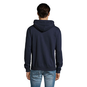 Sweat à capuche thermique pour hommes de qualité supérieure 100% coton teint uni dans un style de fermeture éclair solide pour la sérigraphie d'hiver - Product Image 2