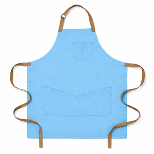Delantal Azul sin Mangas con Bolsillos, de Lona Tejida Resistente al Agua, Lavable a Máquina, para Cocinar y Uso Diario - Product Image 5