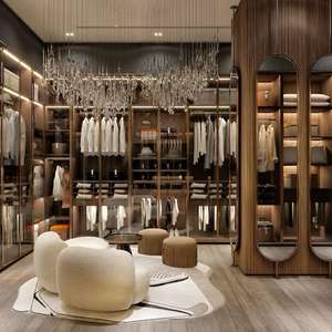 Armoire de rangement pour chambre à coucher avec porte coulissante en bois massif moderne, organisateur de rangement pour dressing, garantie 10 ans pour atelier et vie quotidienne - Product Image 5