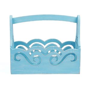Porte-revues Adele Blue en bois d'ingénierie, minimaliste, durable, léger, carré, intérieur, toutes saisons - Product Image 2