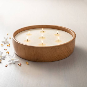 Latest Design <b>Large</b> Size Bamboo Wood <b>Candle</b> Holder and Stand Superior Quality Round Shape Bamboo Wood Dough <b>Candle</b> Holder - Product Image 5