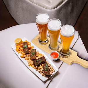 Nhà Máy Giá chuyến bay Bảng tre giữ rượu vang phục vụ hiển thị giá mái chèo cho Whisky bia uống lọ thủy tinh - Product Image 3