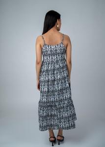 Vestido de algodón con estampado de bloque de mano indio, estampado de Ikat, sin mangas, ropa de playa de verano, vestido bohemio de viaje informal, suministro ODM - Product Image 2