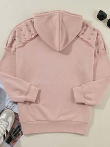 Fabricant OEM de sweats à capuche en molleton 100% coton, hiver, surdimensionné, respirant, écologique, avec lettres en strass, qualité supérieure - Product Image 2