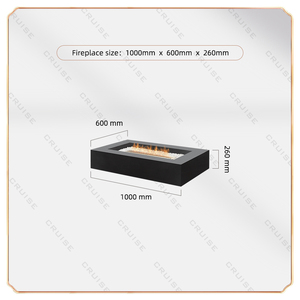 CRUISE vrai feu brûle chaleur plein paysage feu barbecue cuisson en acier corten Patio 1000*600*260mm personnalisé noyau extérieur cuisinière Table - Product Image 5