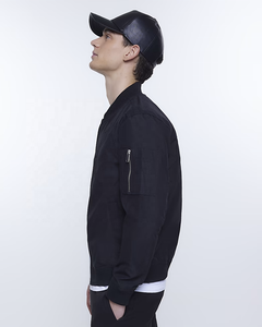 Chaqueta de bombardero con cremallera personalizable de alta calidad para hombre nueva chaqueta de invierno negra de servicio OEM de moda - Product Image 4