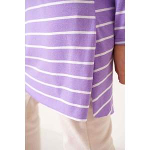 Túnica rayada Lila ropa de gimnasia - Product Image 1