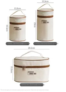 Portable Round Stainless Steel 304 Vacuum Insulated Lunch Box Soup Cup Food Warmer Container Lunch Box