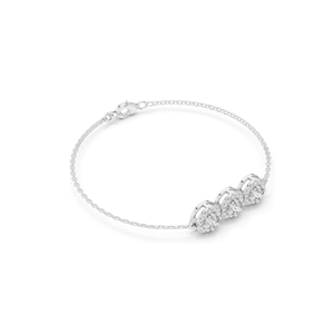 Bracelet à 3 pierres en diamant de laboratoire de 1,29 ct, diamants VVS-VS EF CVD, or 18 carats, 14 carats, 10 carats et argent 925, rose, jaune, blanc - Product Image 6