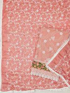 Exclusivo Dhwaja Export Vestido de seda de estilo étnico informal para mujer Traje de material con accesorios Todas las estaciones Patrón pintado a mano - Product Image 2