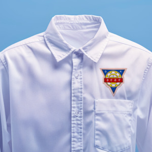 Great Value Personalized School Badge Class Logos Washable <b>Iron</b> <b>On</b> Laser Cut Labels for Uniforms - Product Image 1