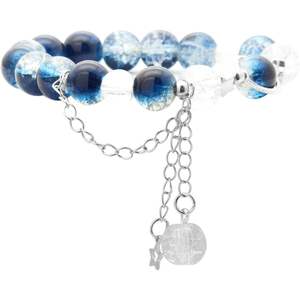 Bracelet simple et élégant en alliage avec breloques étoile, galaxie, planète Saturne et perles en verre, plaqué argent, unisexe, cadeau, bijoux - Product Image 6