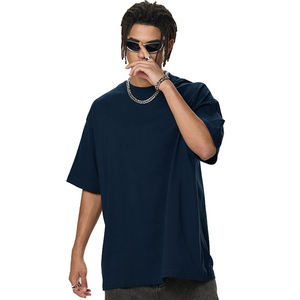 T-shirt de sport de luxe pour homme, imprimé sur mesure, 100 % coton épais 250 g/m², épaules tombantes, coupe oversize, motif uni, tricoté, tendance - Product Image 1