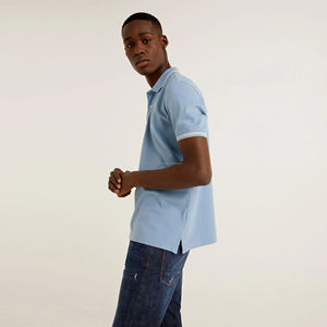 Coton personnalisé pour hommes pour T-shirts polo Tissu brodé et respirant Microfibre pakistanaise Coupe surdimensionnée - Product Image 3