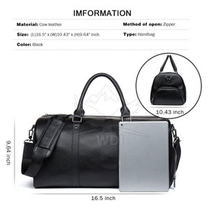 Bolsas de Viaje de Cuero Genuino de Primera Calidad, Forro de Poliéster, Color y Logotipo Personalizables, Amplias, Casuales, para Viajes y Actividades al Aire Libre, OEM/ODM - Product Image 5