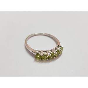 แหวนผู้ชายประดับพลอยโรเดียมรูปทรงเรขาคณิตสีเงิน - Product Image 1